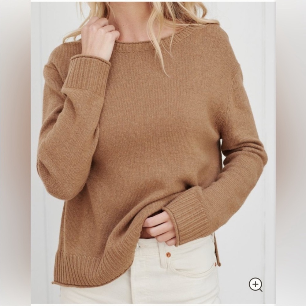 Jenni Kayne Everyday Sweater Dark Camel Brown XS